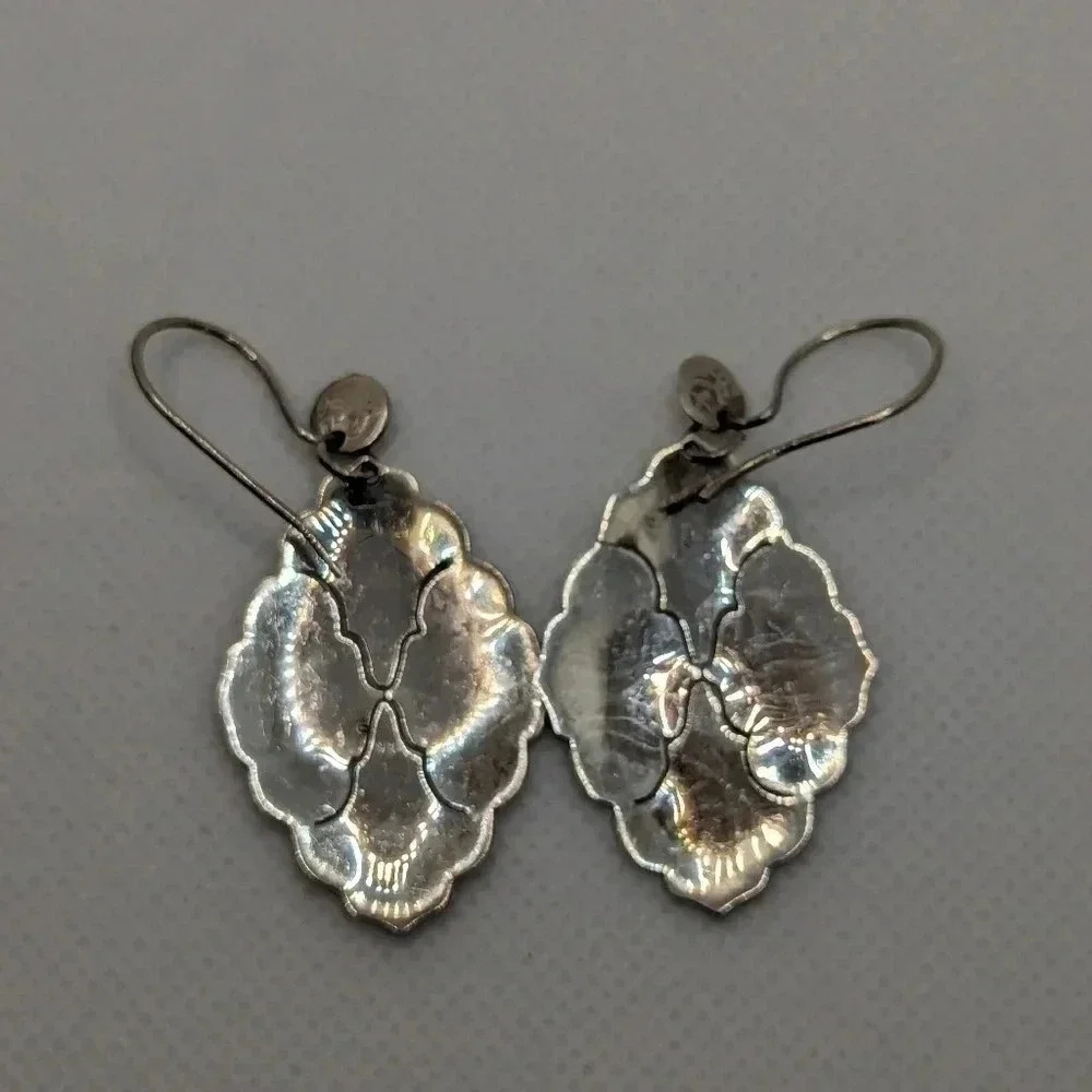 925 Abstract leaf earrings - Picture 4 of 6